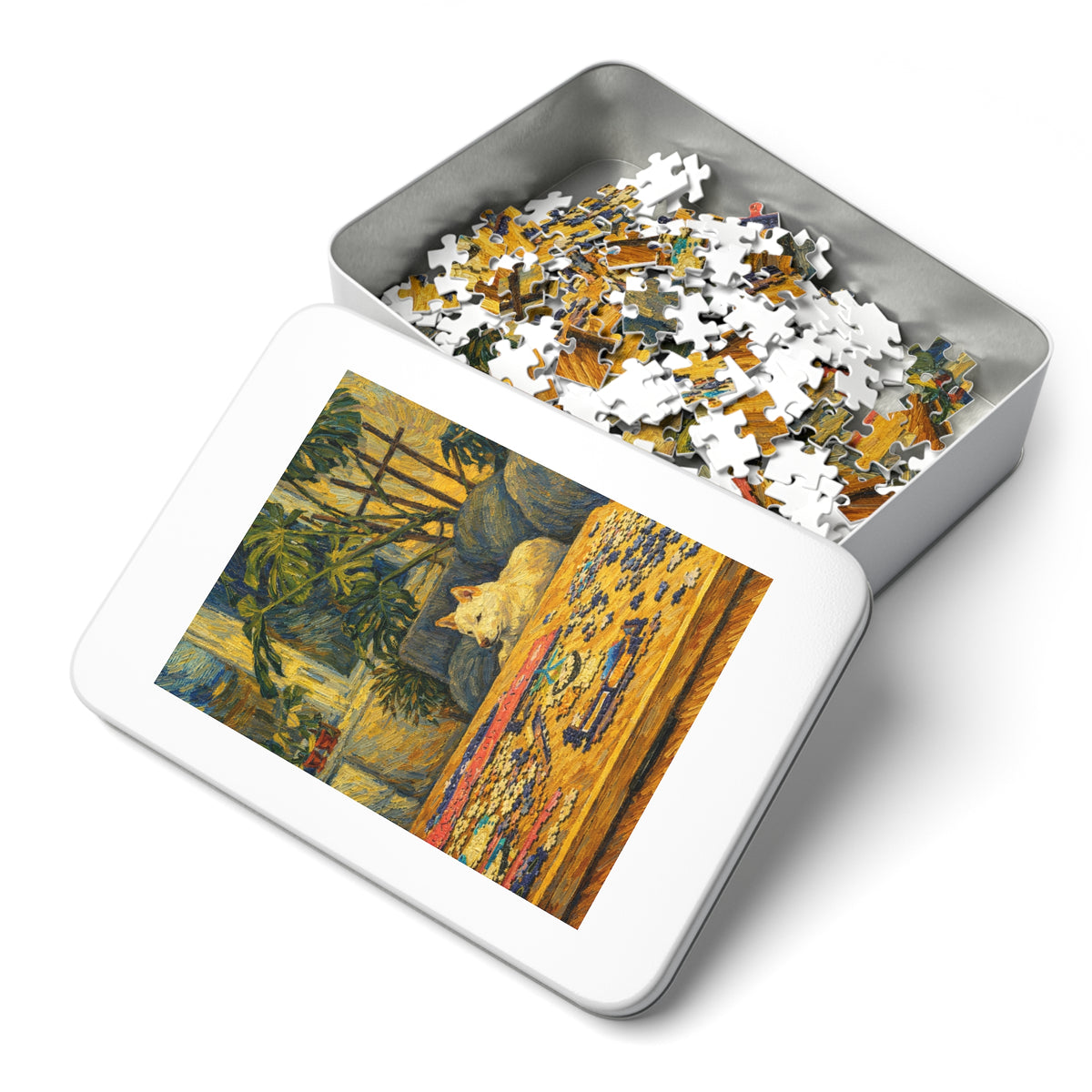 Jigsaw Puzzle with Tin