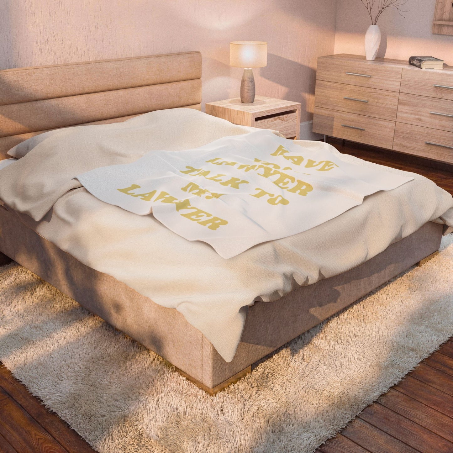 Velveteen Plush Blanket — "Have Your Lawyer Talk to My Lawyer" Cozy Throw for Lawyers & Legal Gifts