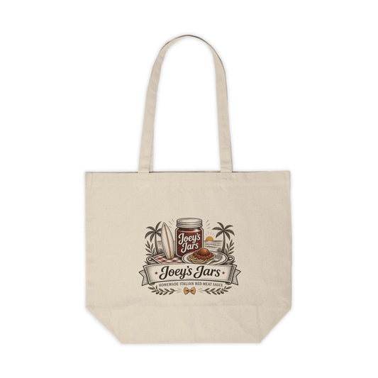 Joey's Jars Logo Canvas Tote Bag — Vintage Mason Jar Market Tote