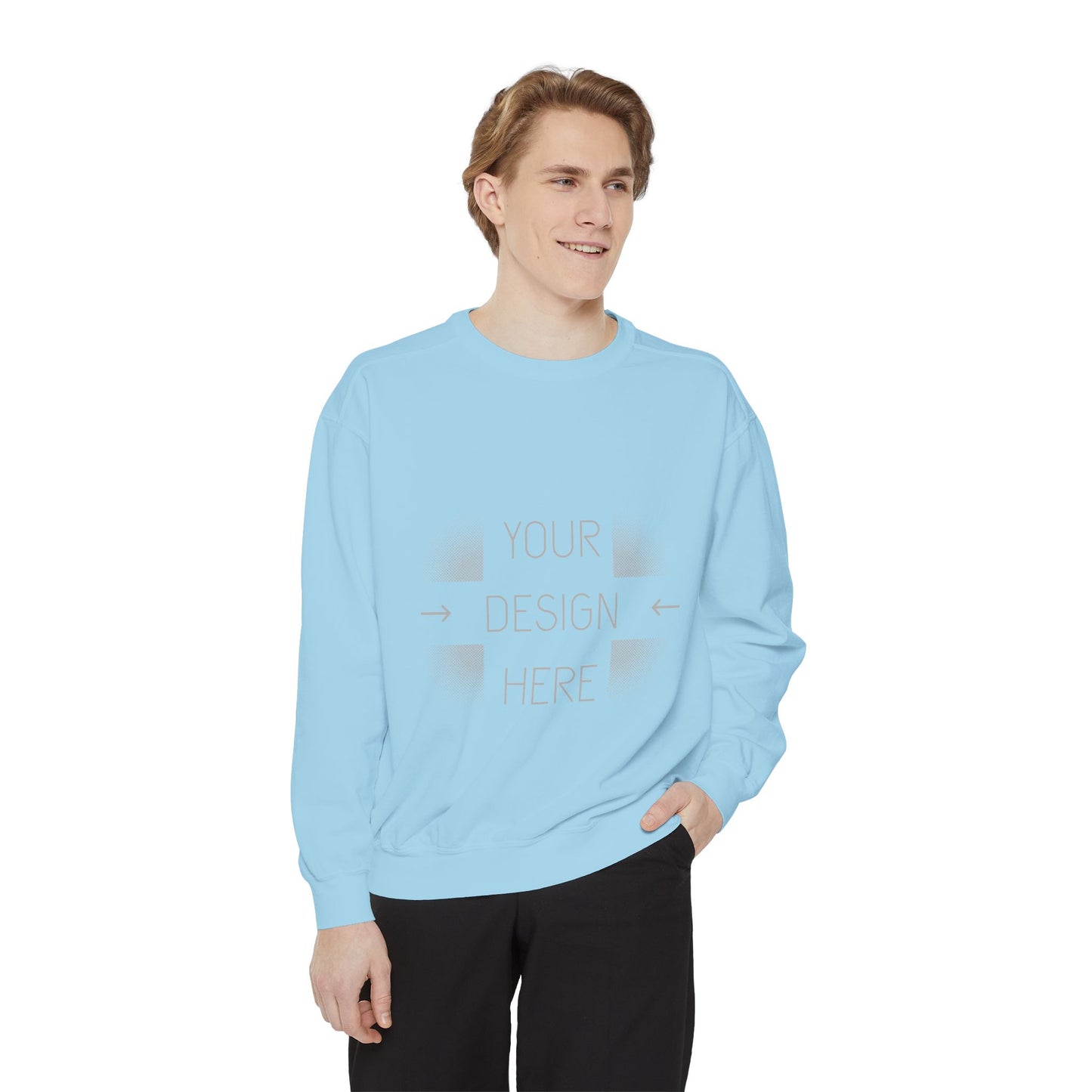 Custom Image Garment-Dyed Sweatshirt — Your Design Here Crewneck