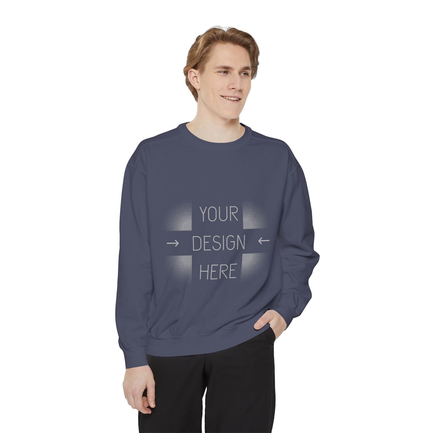 Custom Image Garment-Dyed Sweatshirt — Your Design Here Crewneck