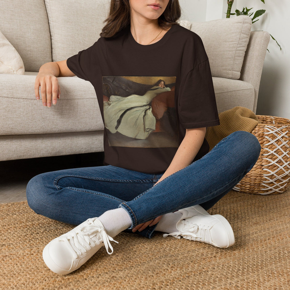 Vintage Romantic Art T‑Shirt – Repose 1895