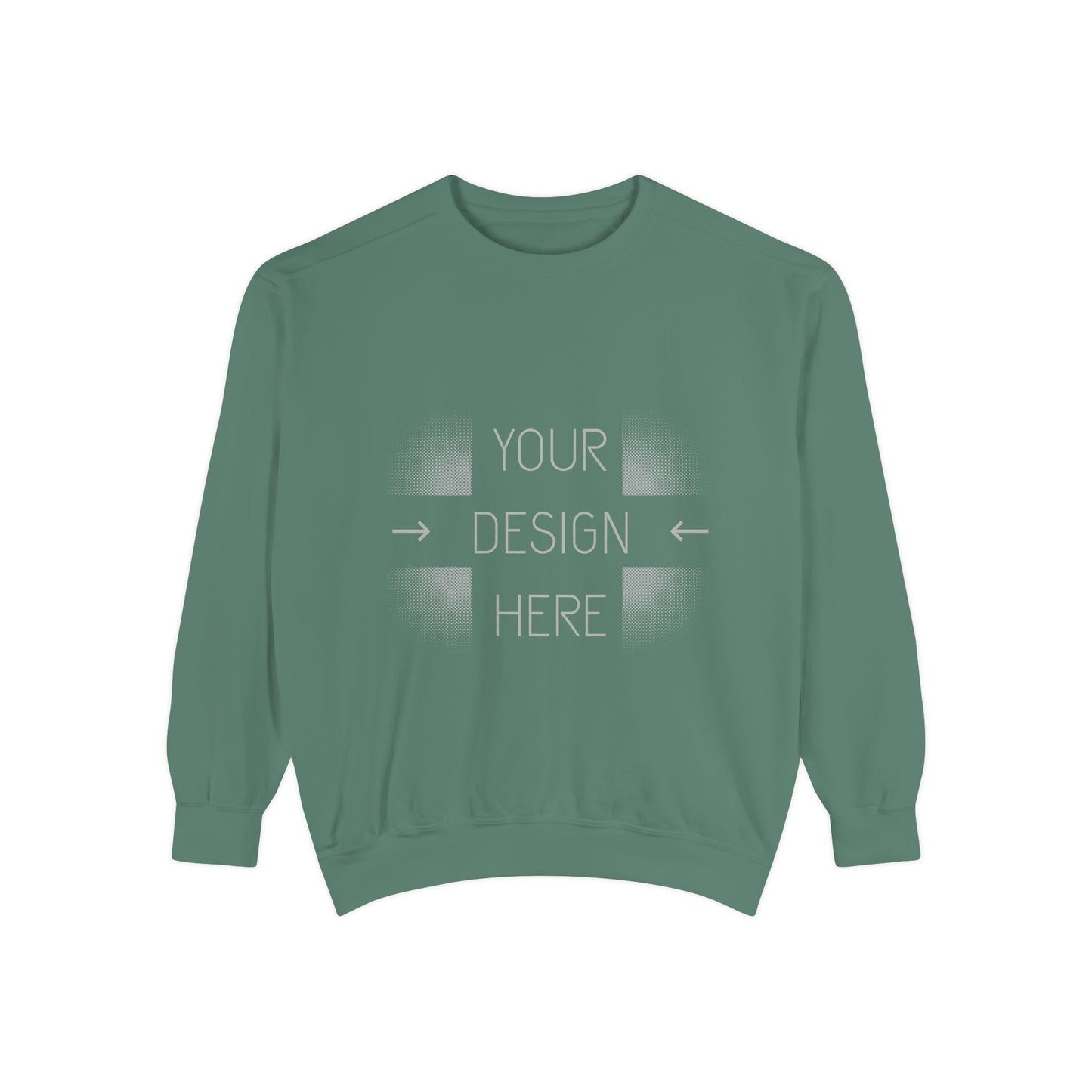 Custom Image Garment-Dyed Sweatshirt — Your Design Here Crewneck