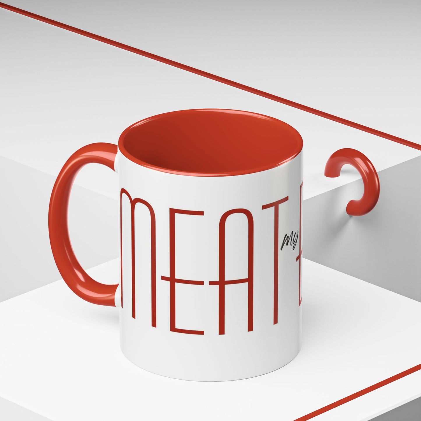 Joey's Jars - Meatballs Classic Two-Tone Ceramic Coffee Cup (11/15oz)