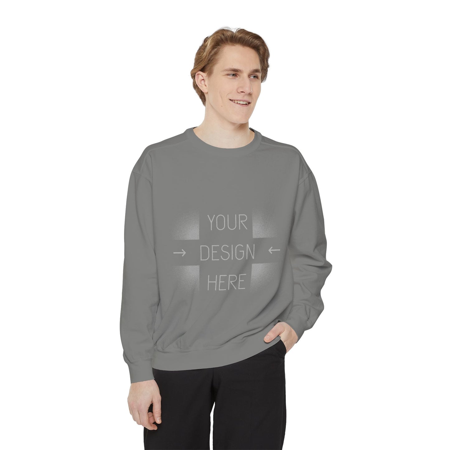 Custom Image Garment-Dyed Sweatshirt — Your Design Here Crewneck