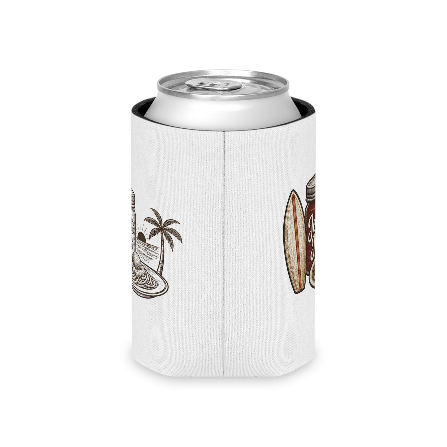Joey's Jars Surf Can Cooler - Retro Beach Beer Koozie