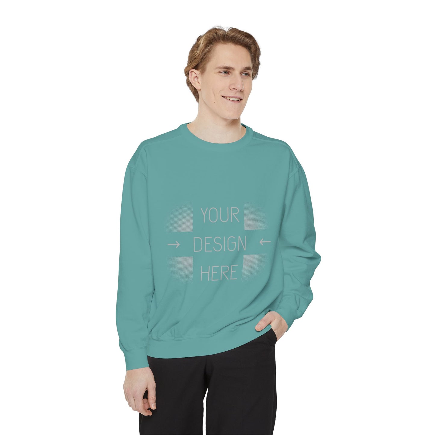 Custom Image Garment-Dyed Sweatshirt — Your Design Here Crewneck
