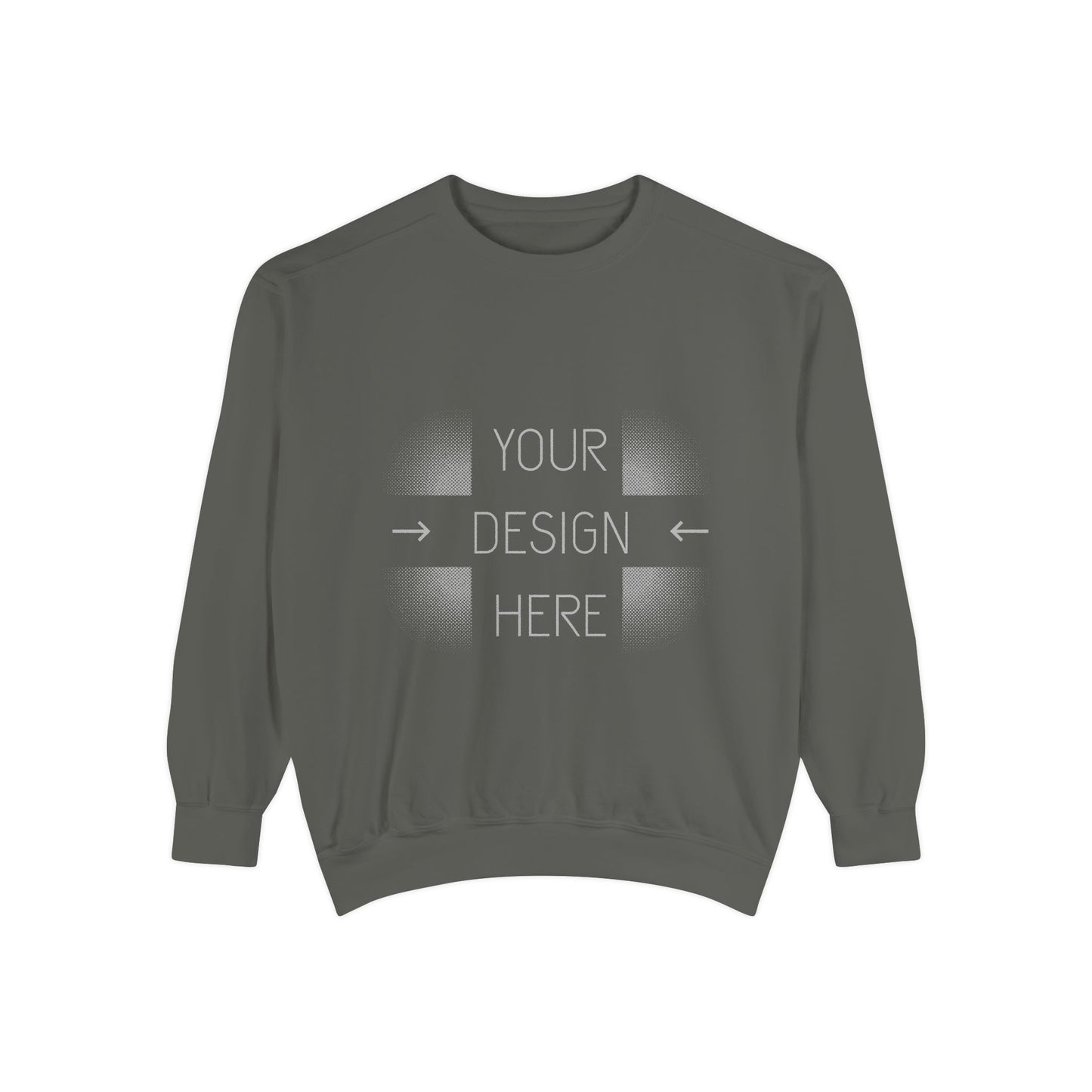 Custom Image Garment-Dyed Sweatshirt — Your Design Here Crewneck