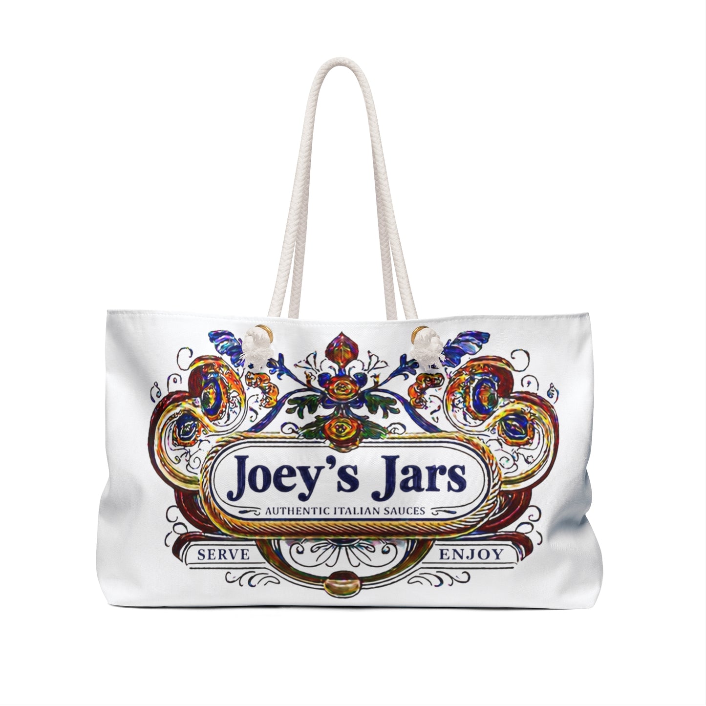 Joey’s Jars Weekender Bag – Vintage Italian Market Tote