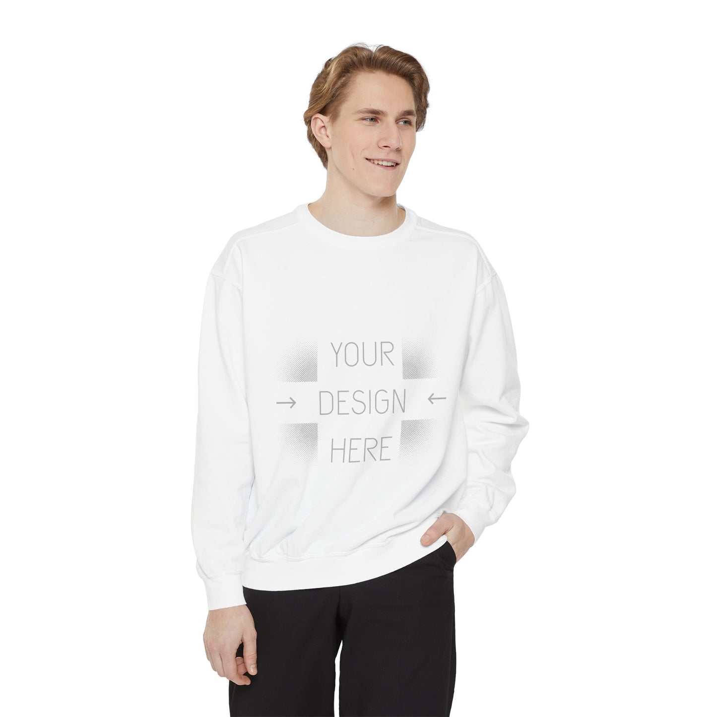 Custom Image Garment-Dyed Sweatshirt — Your Design Here Crewneck