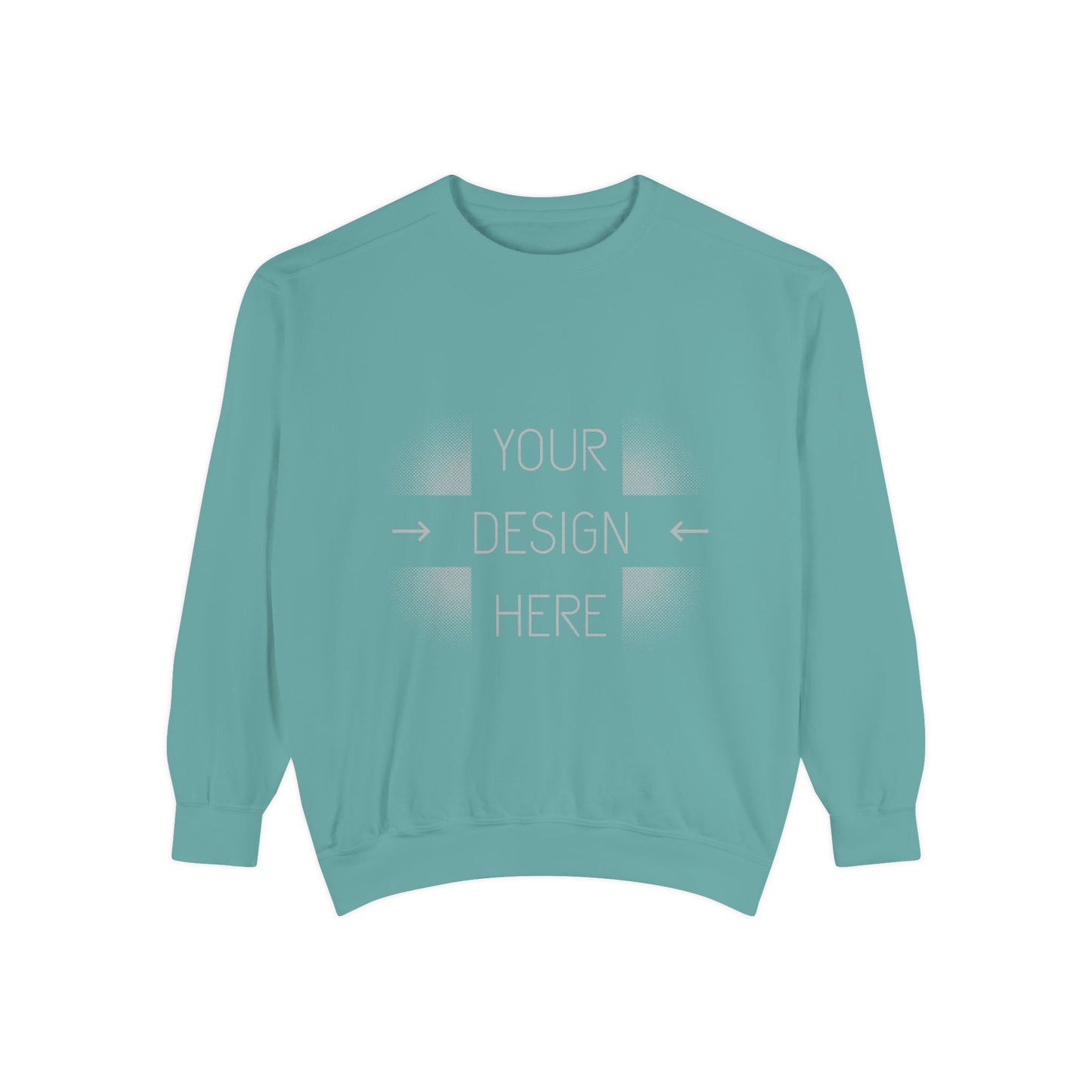 Custom Image Garment-Dyed Sweatshirt — Your Design Here Crewneck