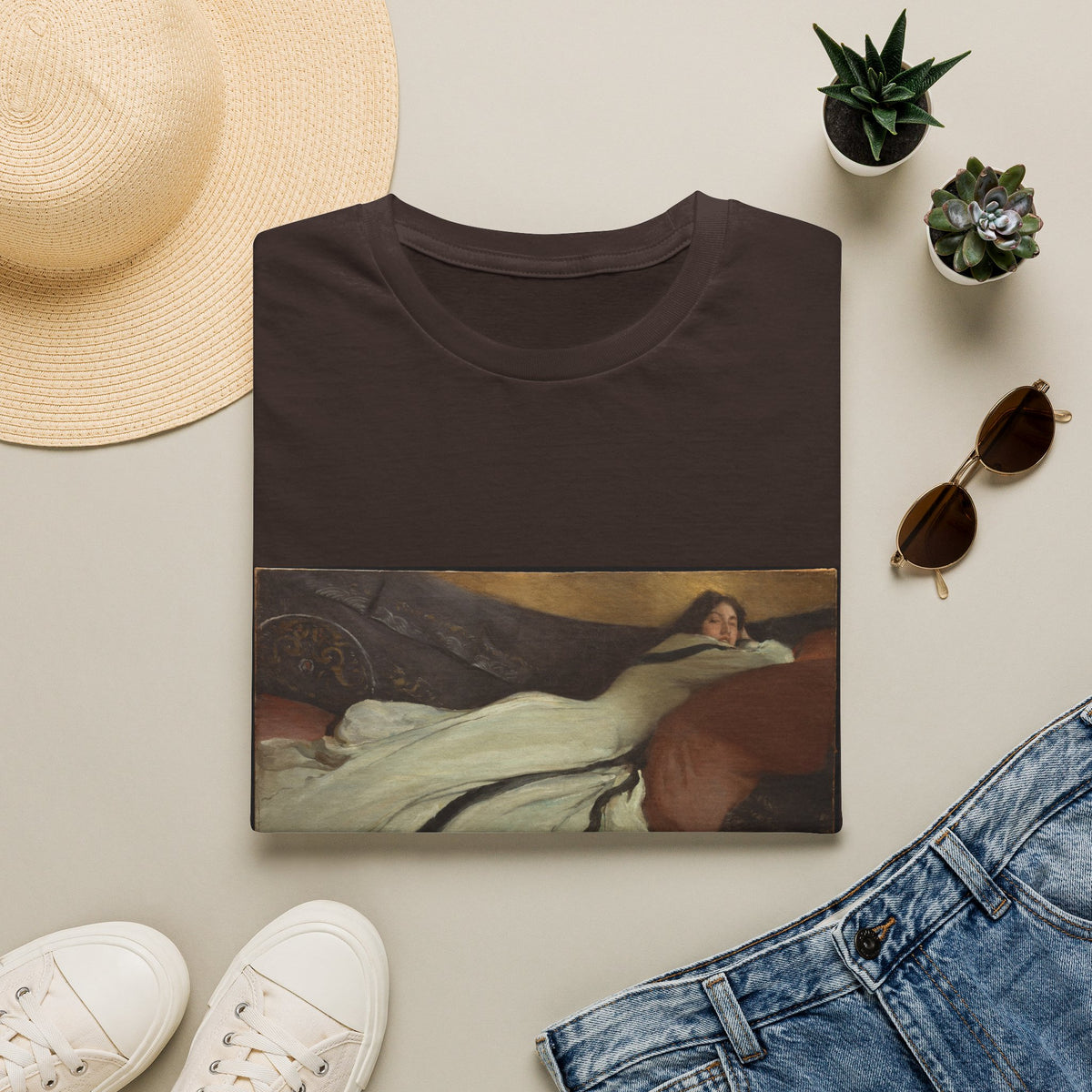 Vintage Romantic Art T‑Shirt – Repose 1895