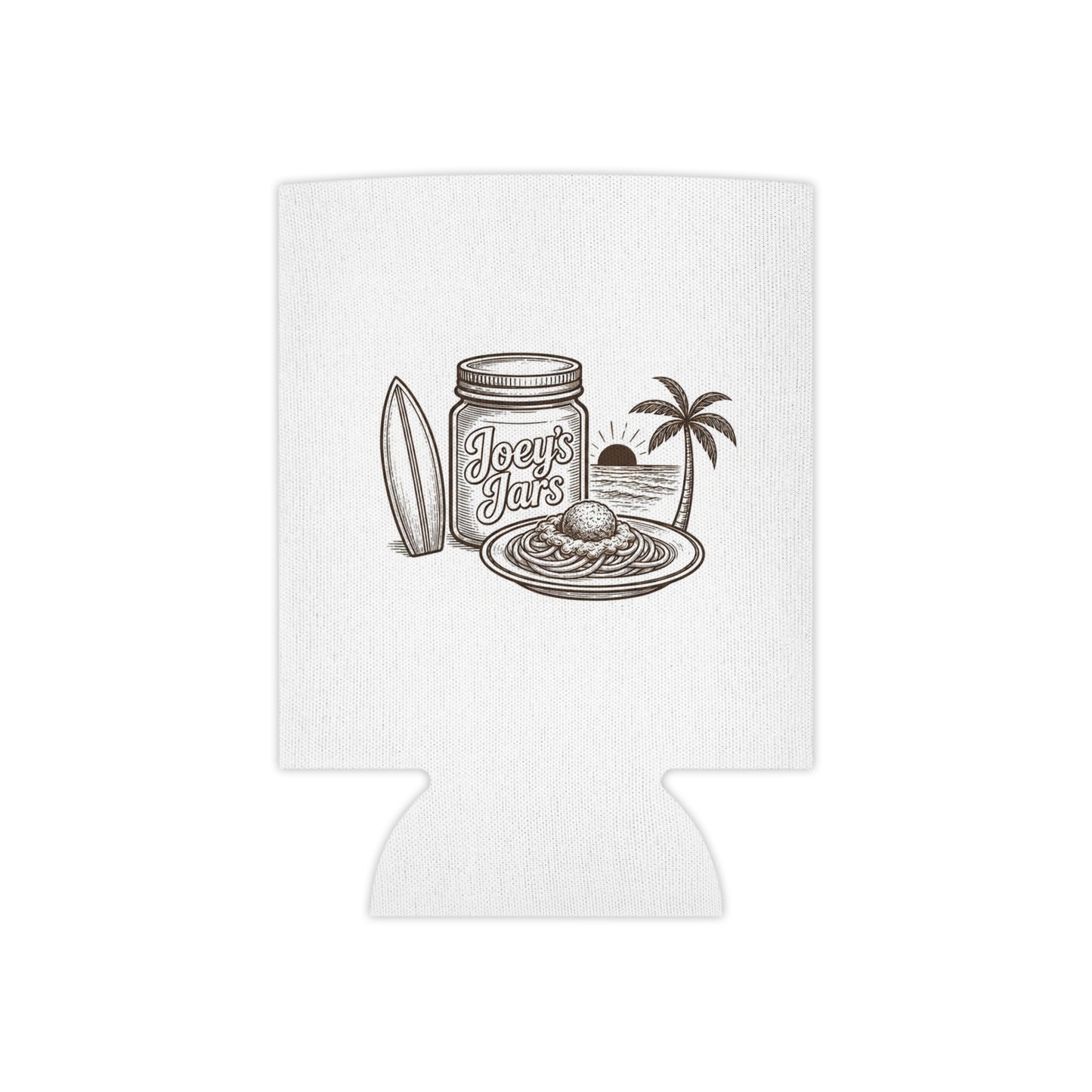 Joey's Jars Surf Can Cooler - Retro Beach Beer Koozie