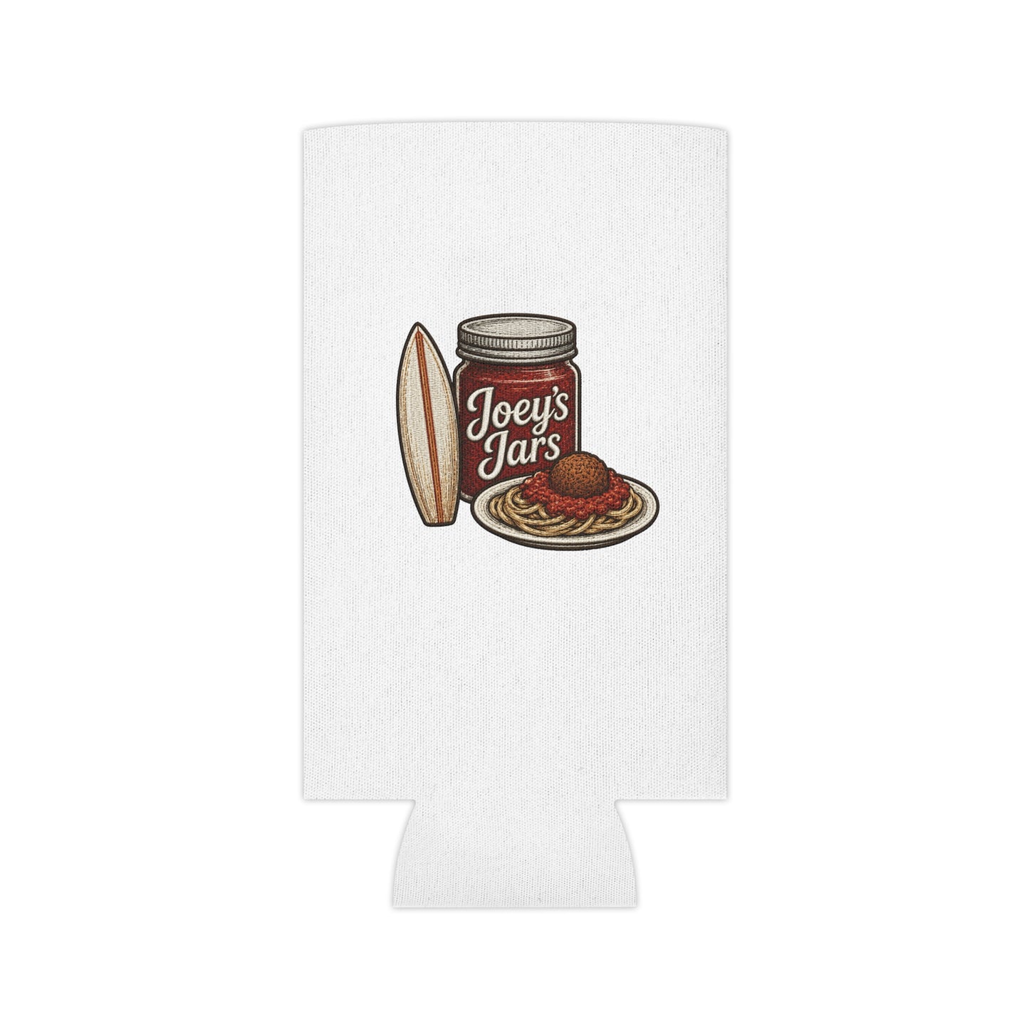 Joey's Jars Surf Can Cooler - Retro Beach Beer Koozie