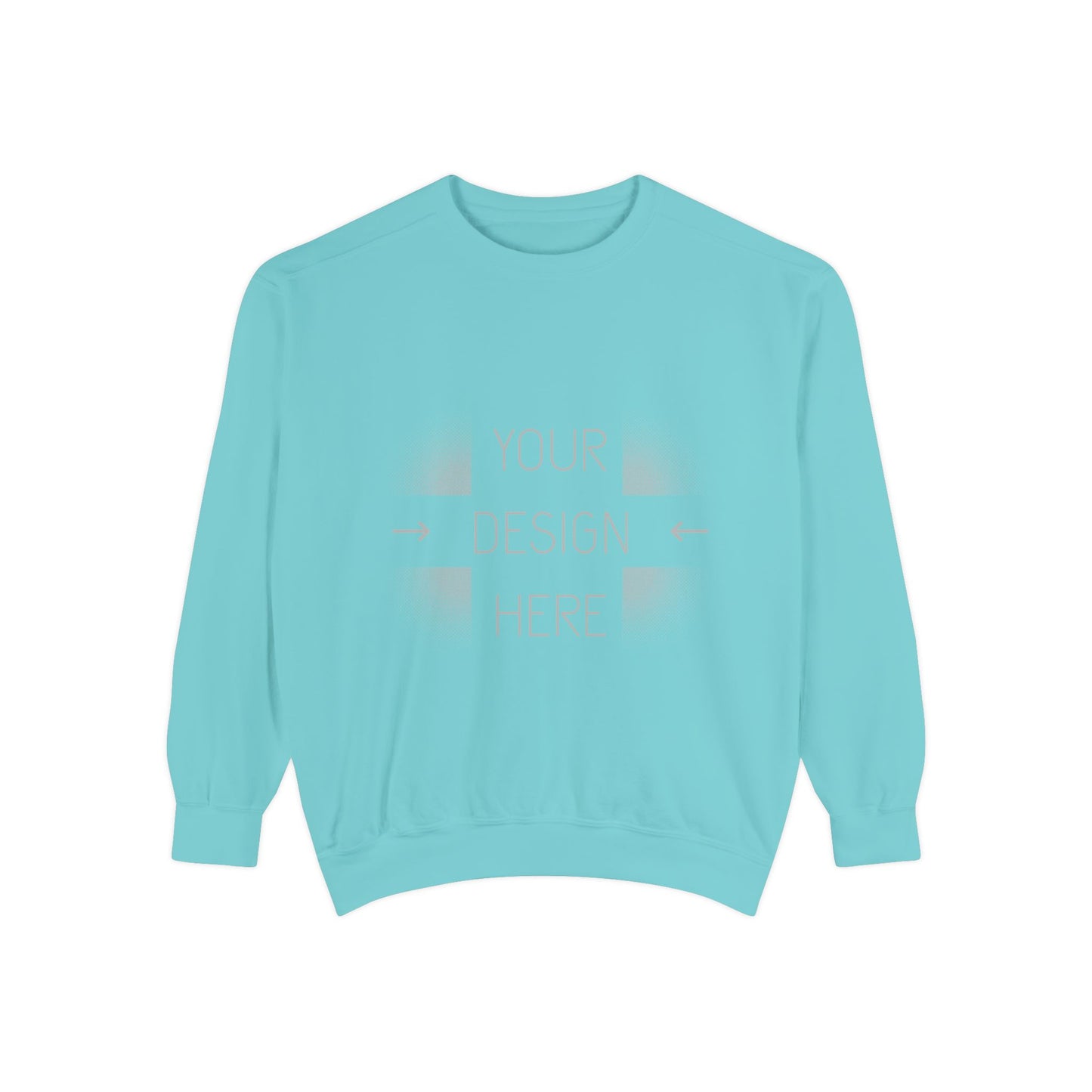 Custom Image Garment-Dyed Sweatshirt — Your Design Here Crewneck