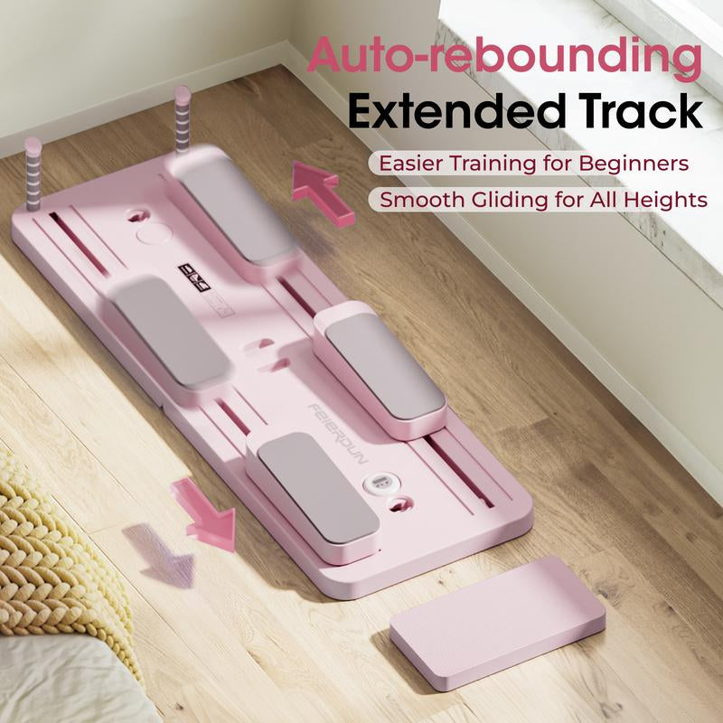 Foldable Pilates Board for Home Gym – Full Body Core & Ab Workout Trainer with Resistance Bands