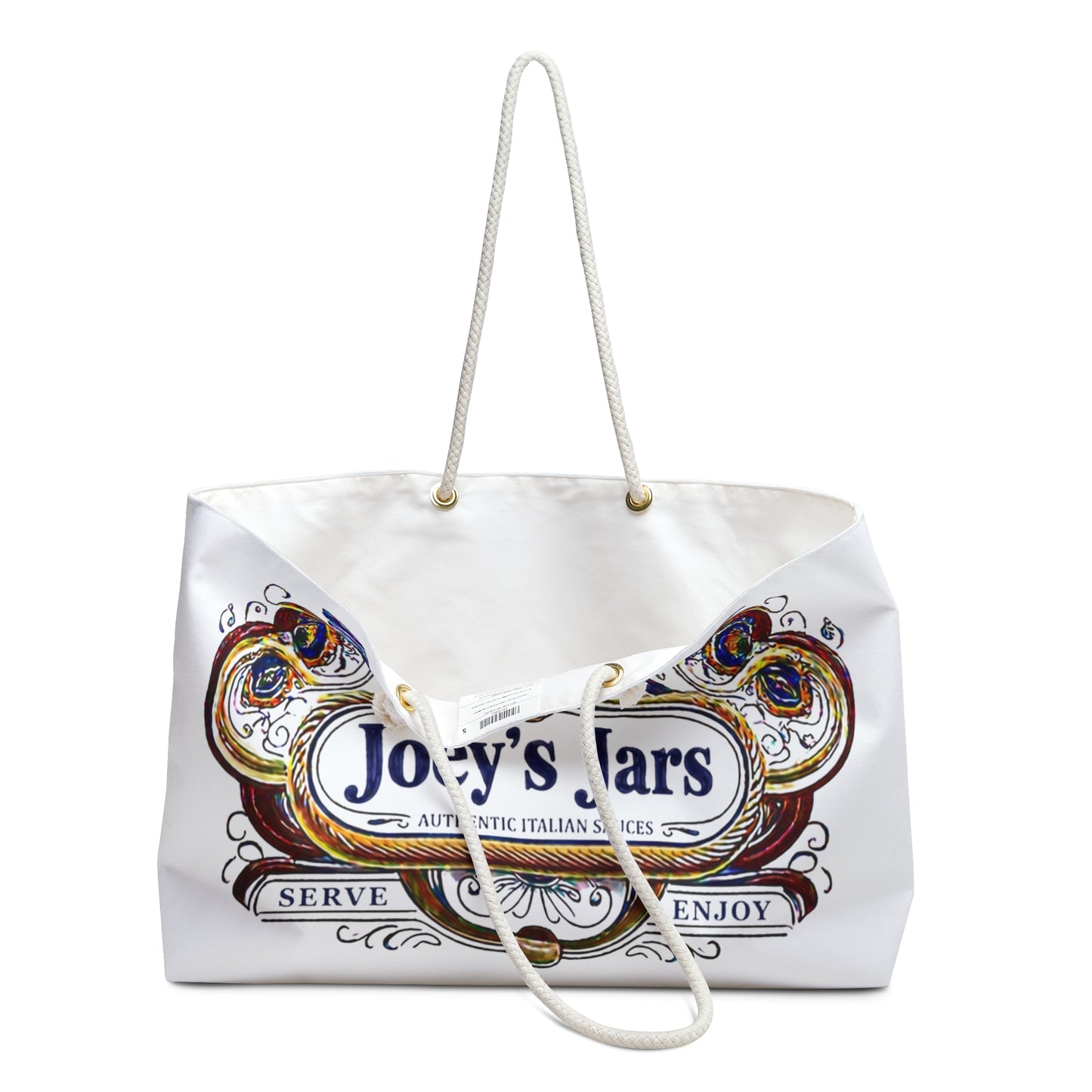 Joey’s Jars Weekender Bag – Vintage Italian Market Tote