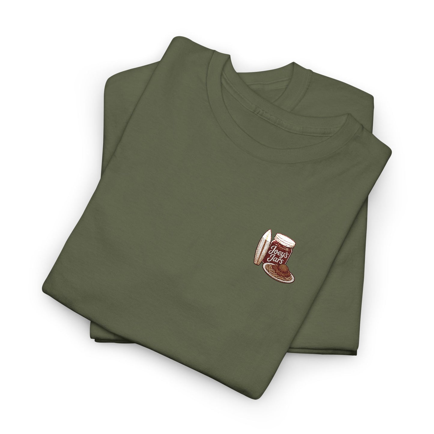 Joey’s Jars Patch Tee — Embroidered Coastal Graphic Shirt