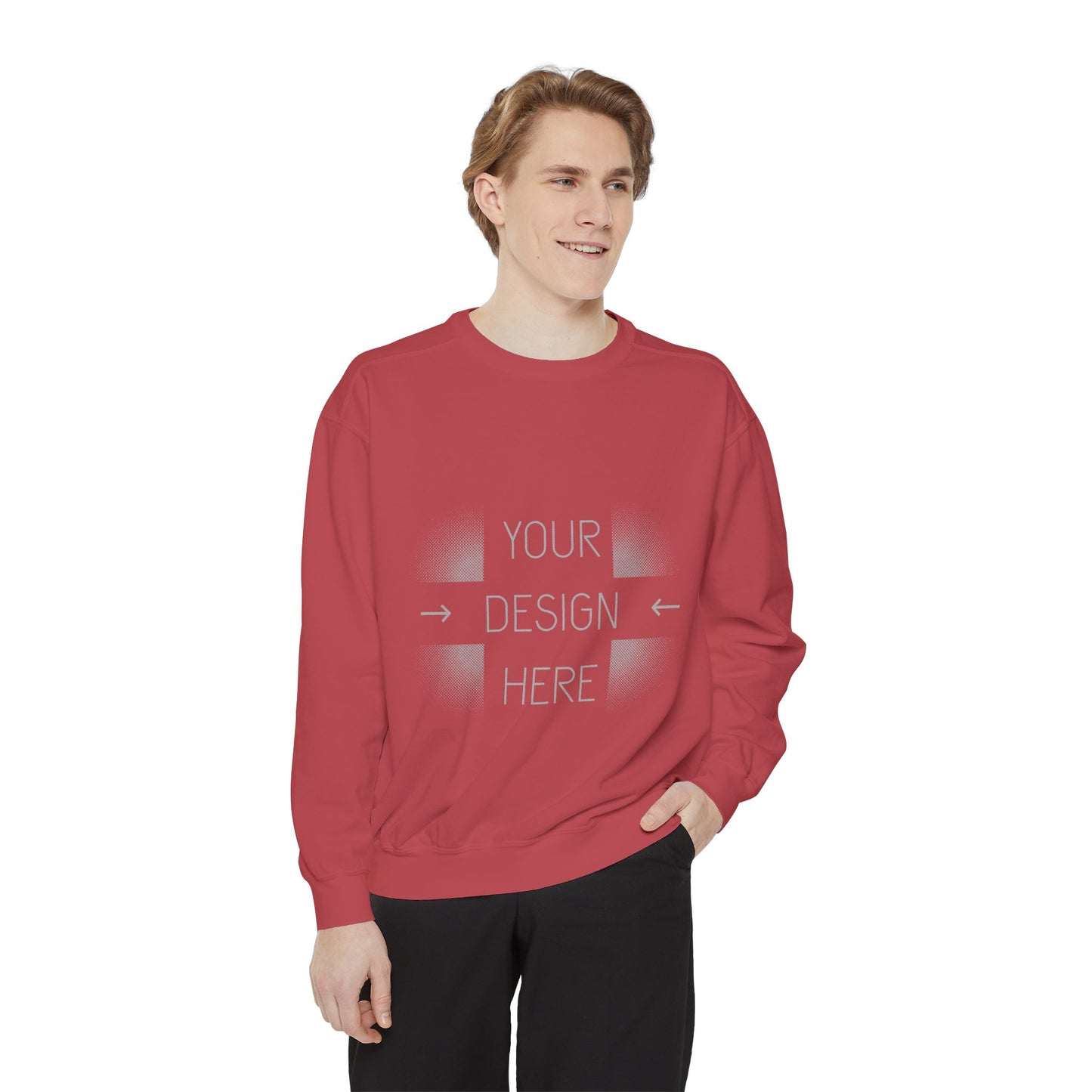 Custom Image Garment-Dyed Sweatshirt — Your Design Here Crewneck