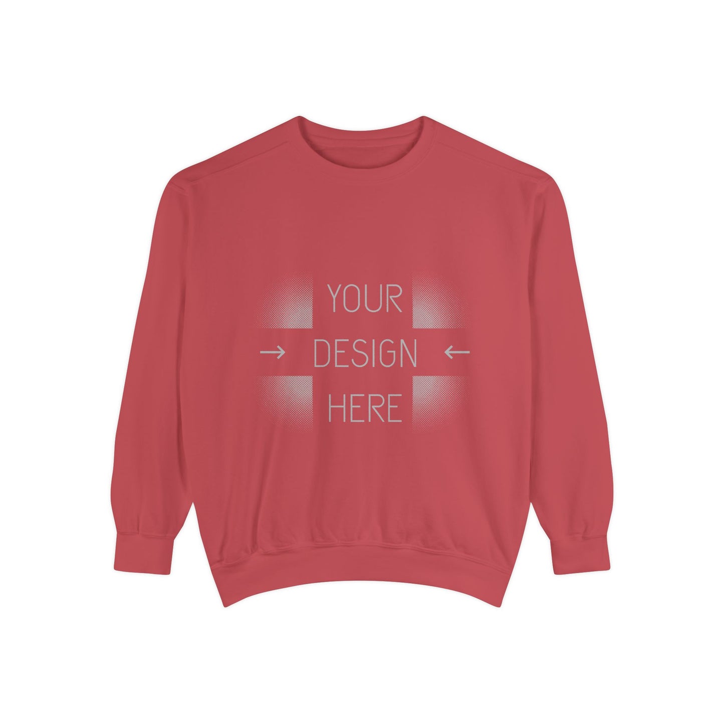 Custom Image Garment-Dyed Sweatshirt — Your Design Here Crewneck