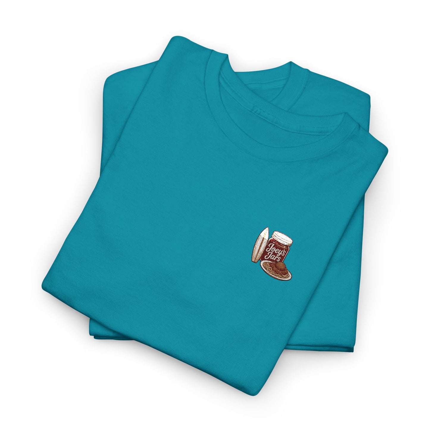 Joey’s Jars Patch Tee — Embroidered Coastal Graphic Shirt