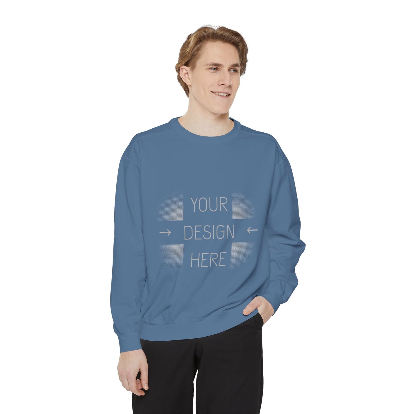 Custom Image Garment-Dyed Sweatshirt — Your Design Here Crewneck