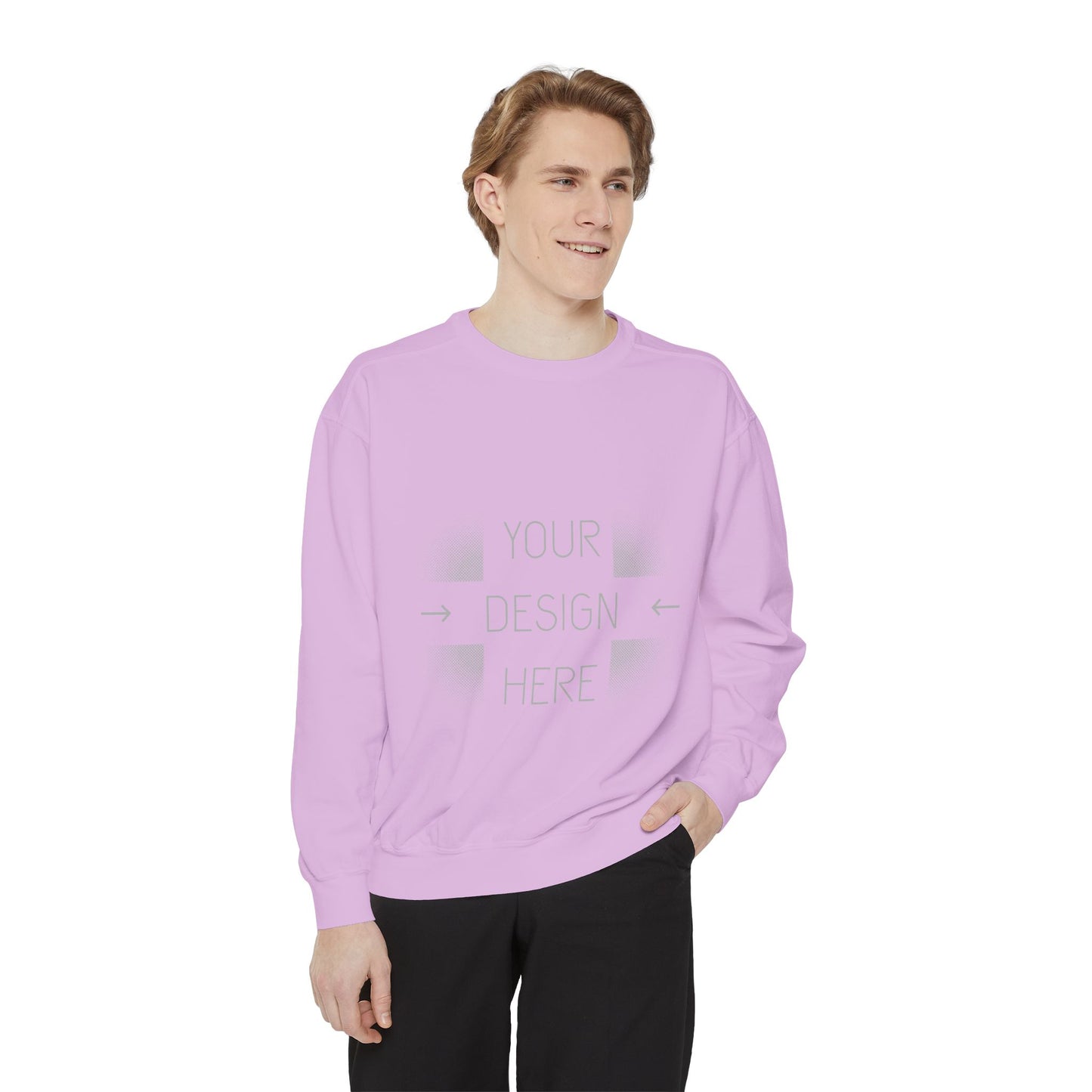 Custom Image Garment-Dyed Sweatshirt — Your Design Here Crewneck