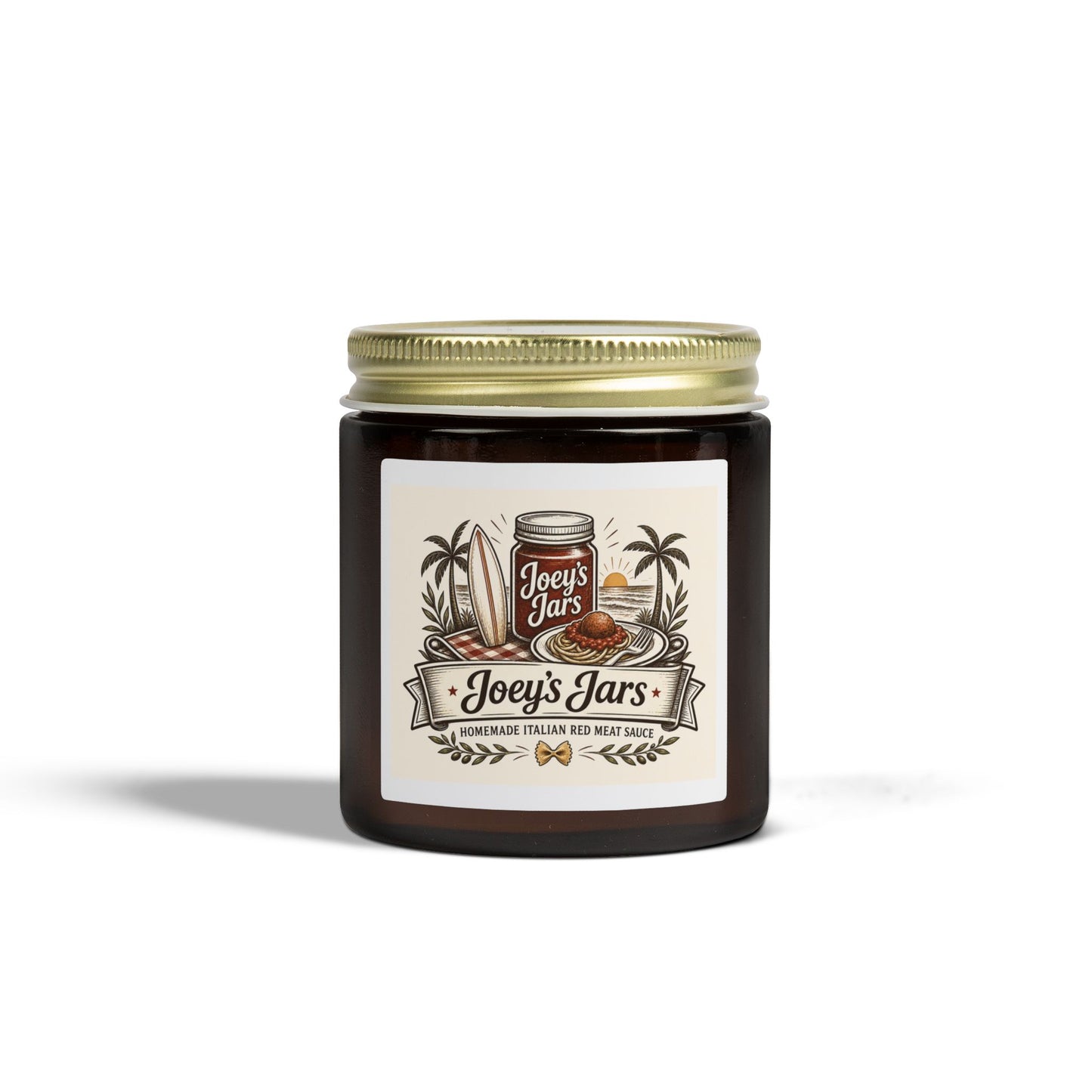 Coconut Apricot Scented Candle — 4oz & 9oz Jar (Joey’s Jars)