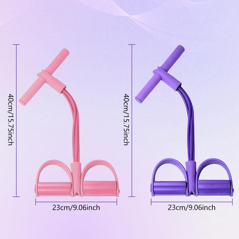 4-Tube Resistance Band for Home Workout – Inner & Outer Thigh Trainer, Glute Sculpting Exercise Band for Strength Training and Fitness
