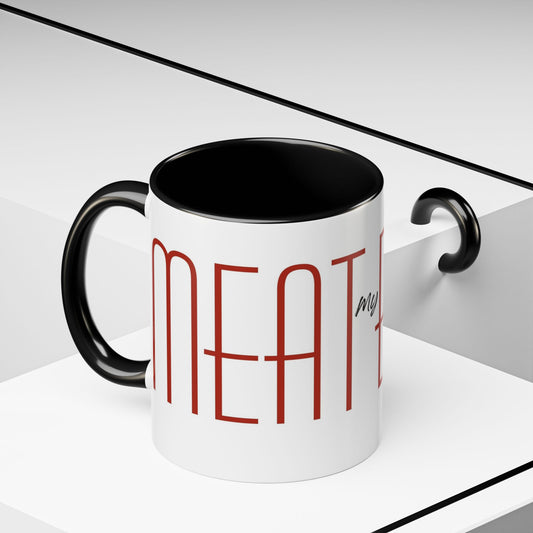 Joey's Jars - Meatballs Classic Two-Tone Ceramic Coffee Cup (11/15oz)