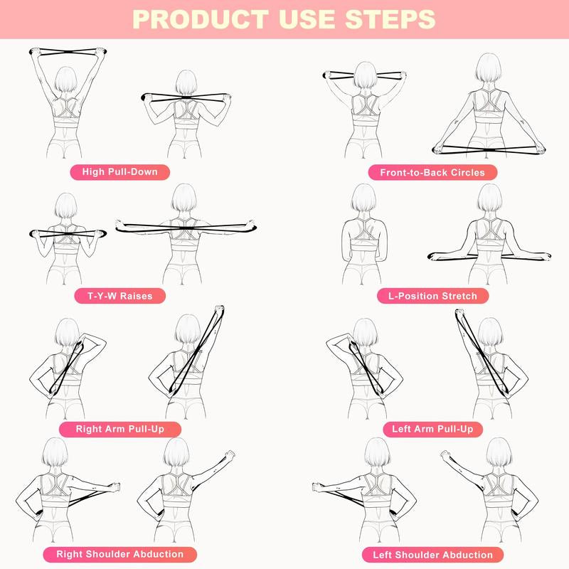 Figure 8 Resistance Bands for Arms & Chest – Stretch Exercise Band for Yoga, Strength Training, Posture and Home Fitness