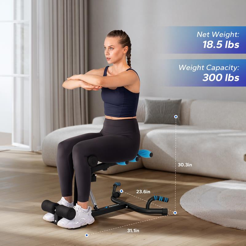 Adjustable Deep Squat Machine for Home Gym – Full Body Glutes, Abs & Leg Workout Trainer with Resistance Levels