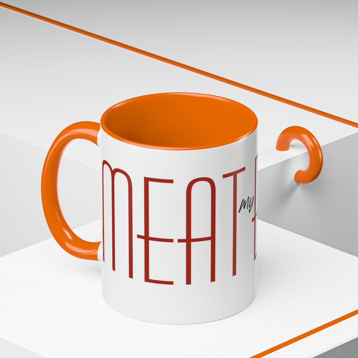 Joey's Jars - Meatballs Classic Two-Tone Ceramic Coffee Cup (11/15oz)