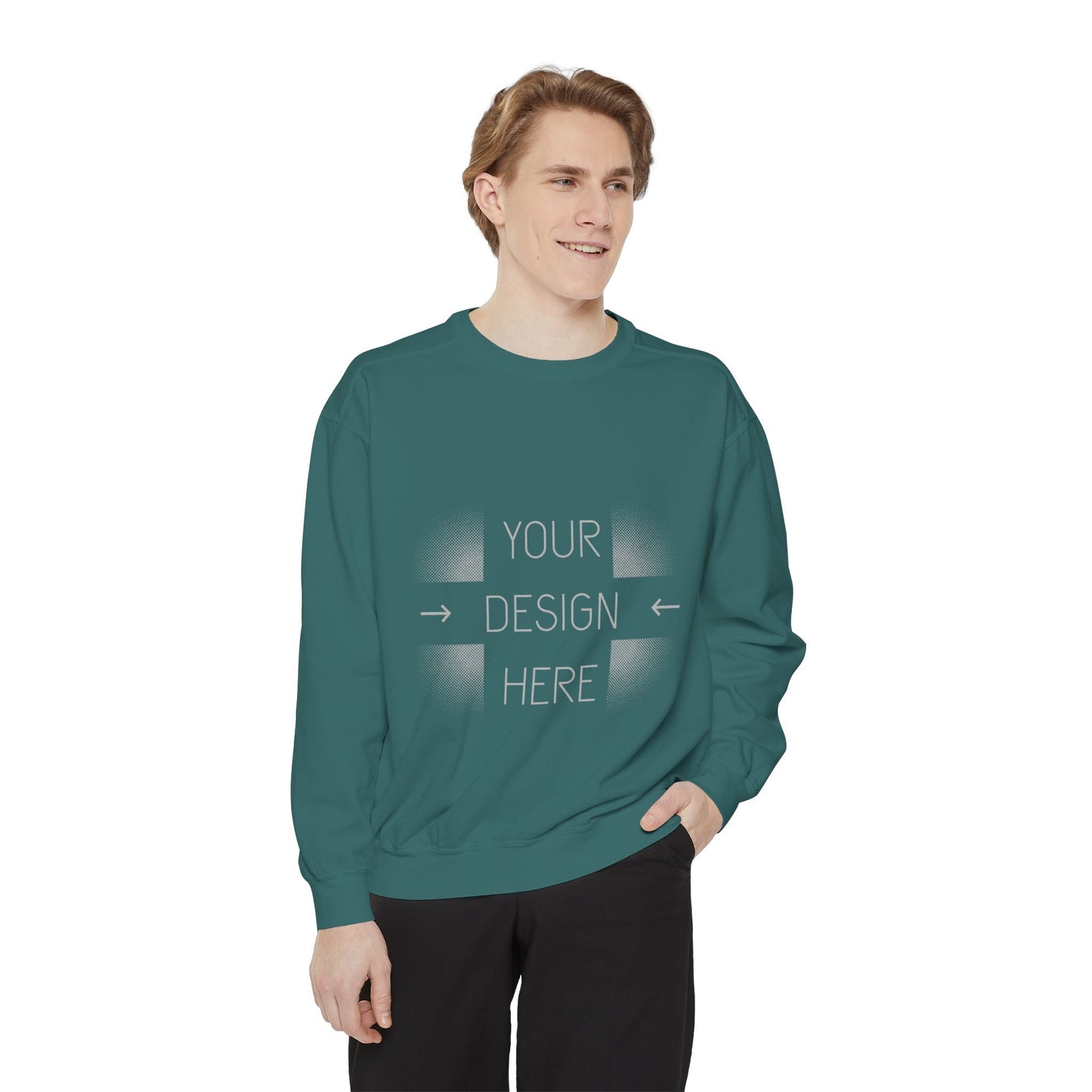 Custom Image Garment-Dyed Sweatshirt — Your Design Here Crewneck