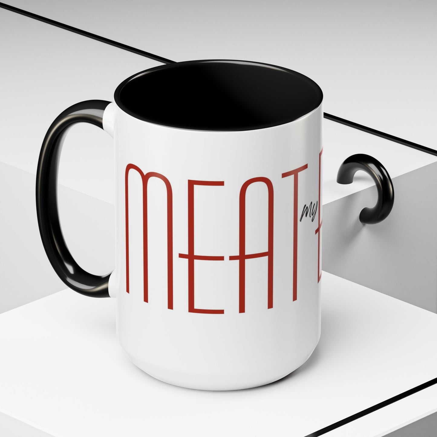 Joey's Jars - Meatballs Classic Two-Tone Ceramic Coffee Cup (11/15oz)