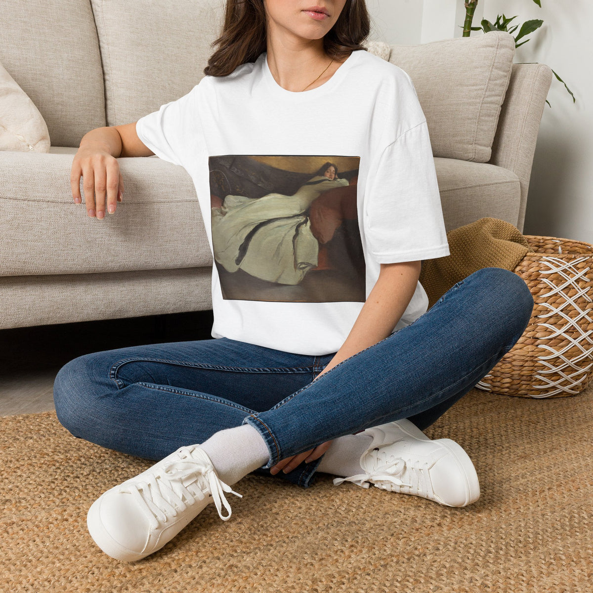 Vintage Romantic Art T‑Shirt – Repose 1895