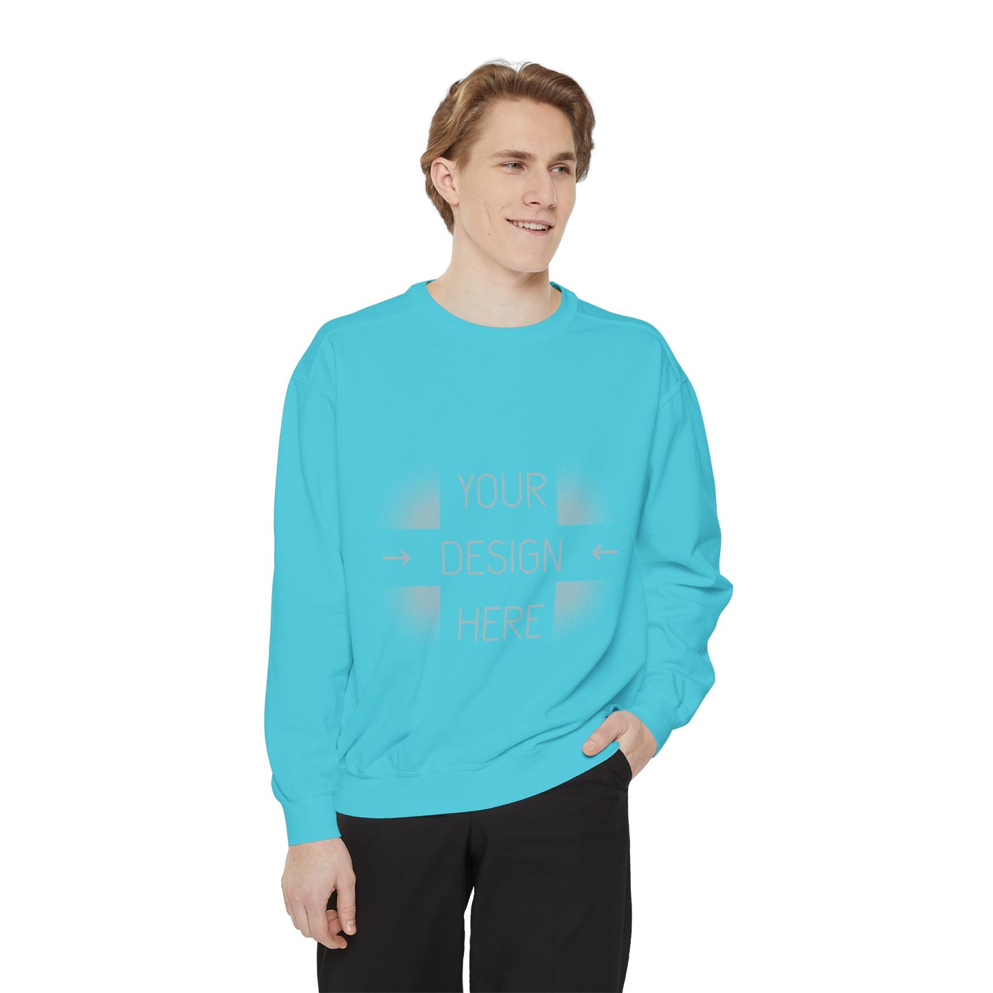 Custom Image Garment-Dyed Sweatshirt — Your Design Here Crewneck