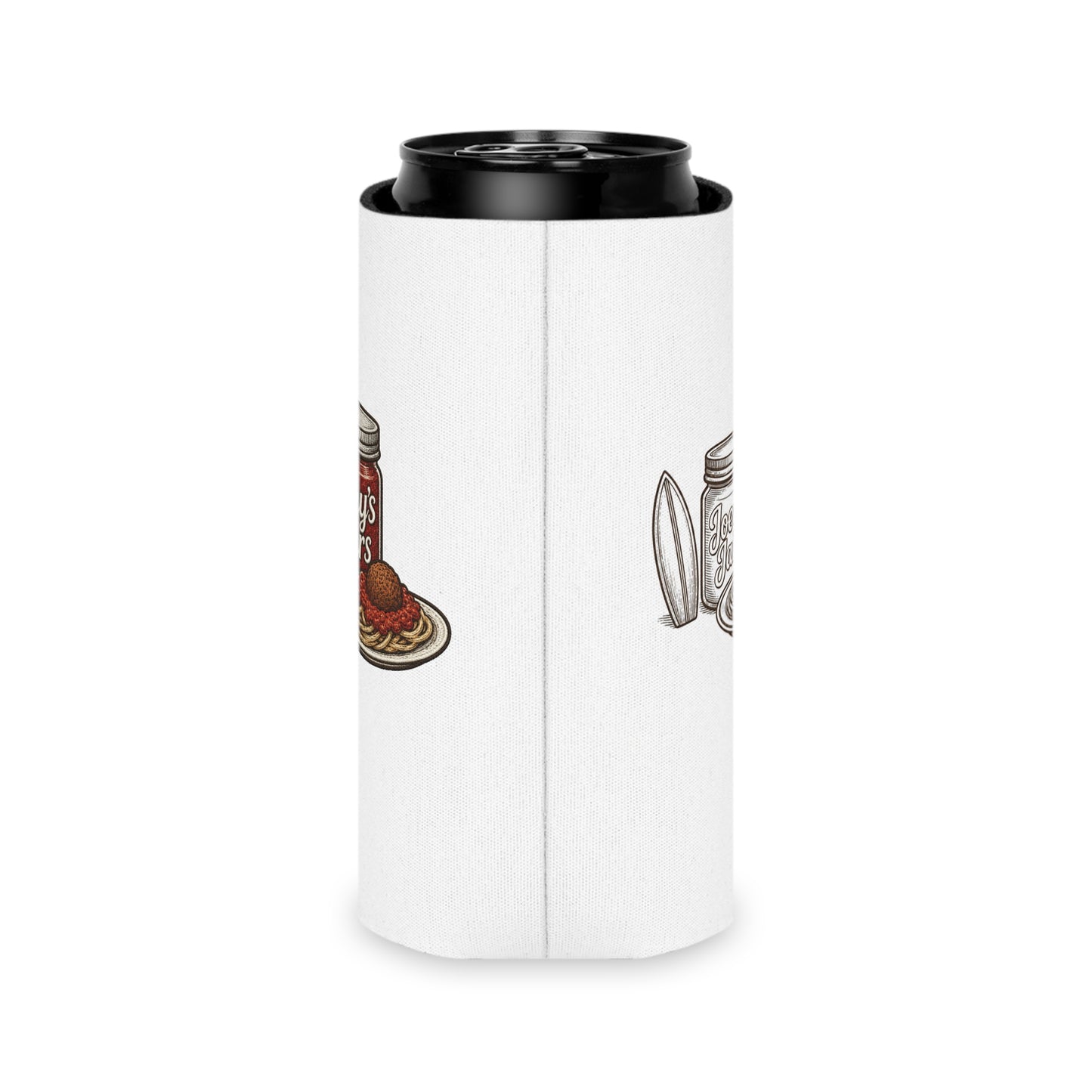 Joey's Jars Surf Can Cooler - Retro Beach Beer Koozie