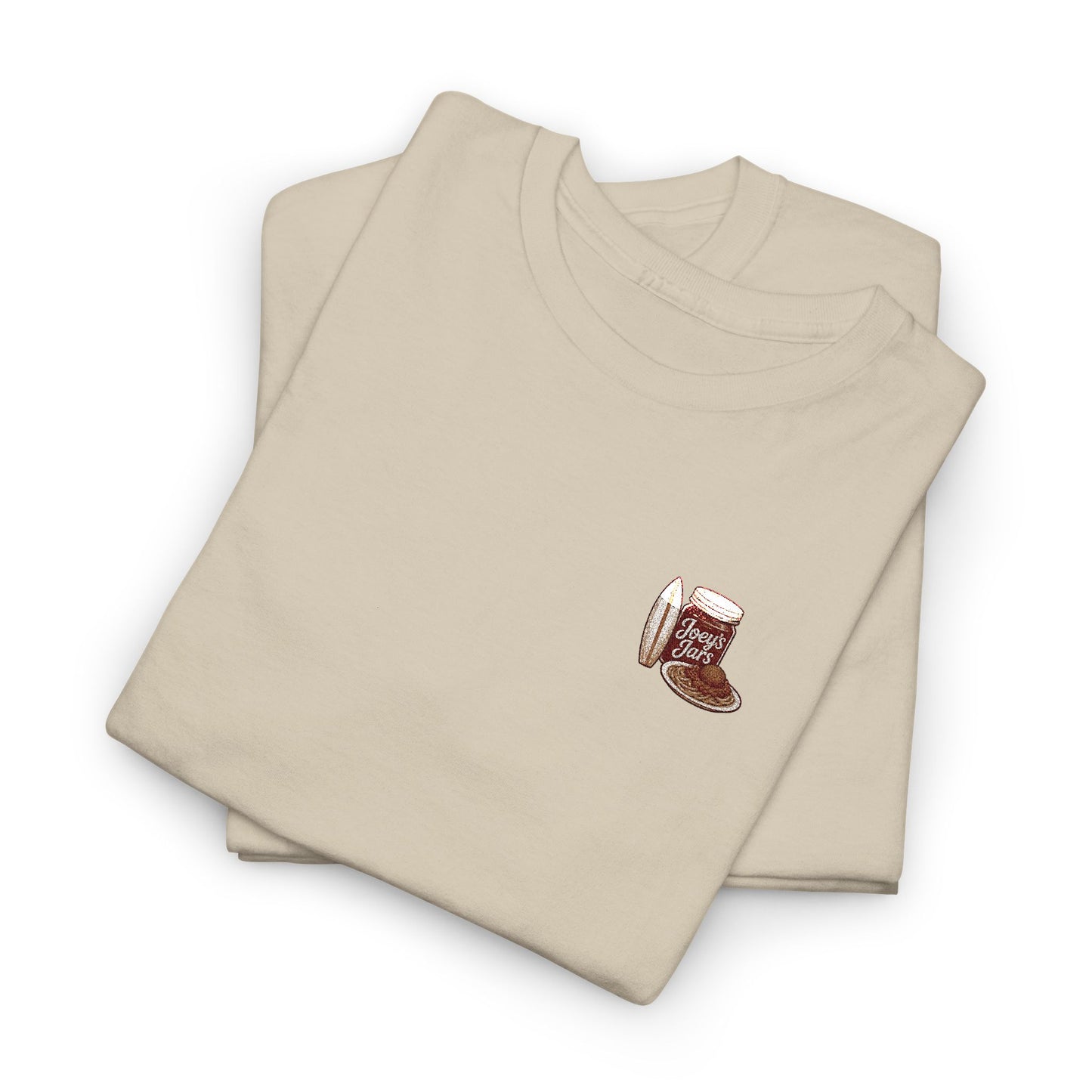 Joey’s Jars Patch Tee — Embroidered Coastal Graphic Shirt