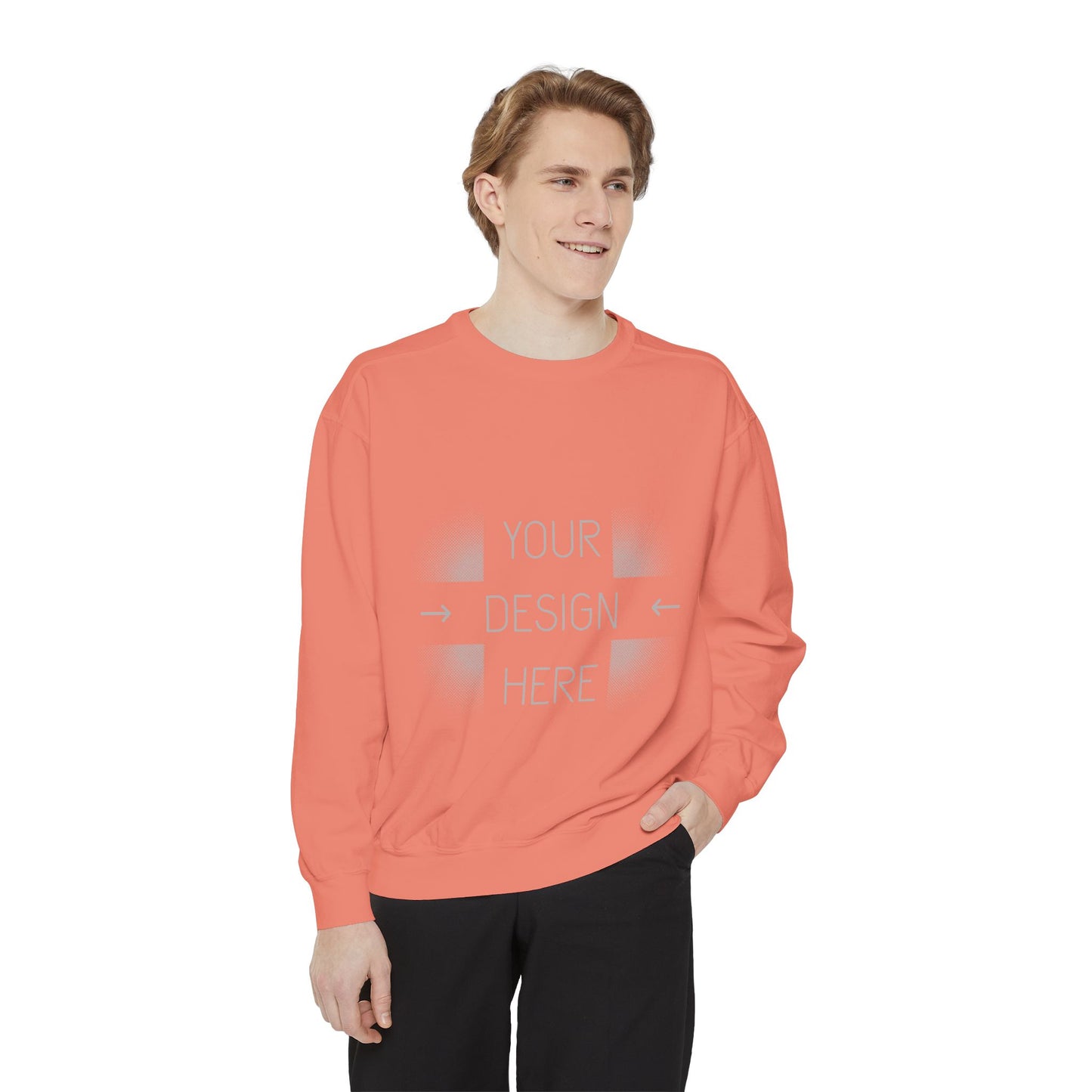 Custom Image Garment-Dyed Sweatshirt — Your Design Here Crewneck