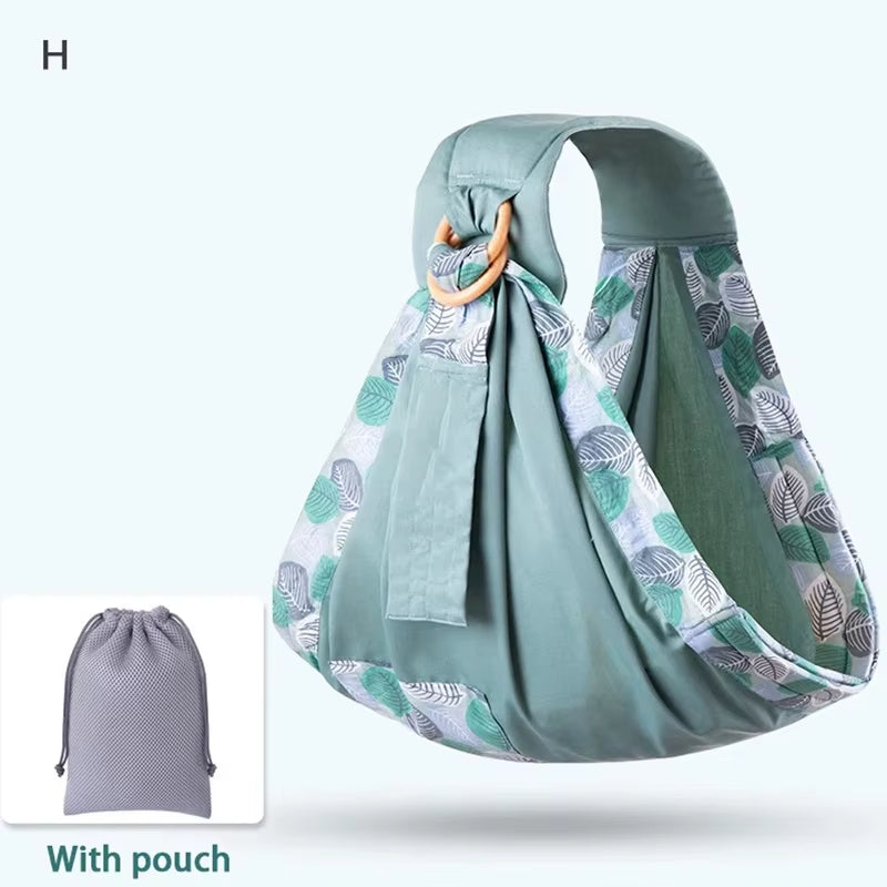 Baby Wrap Newborn Sling Dual Use Infant Nursing Cover Carrier Mesh Fabric Breastfeeding Carriers up to 130 Lbs (0-36M)