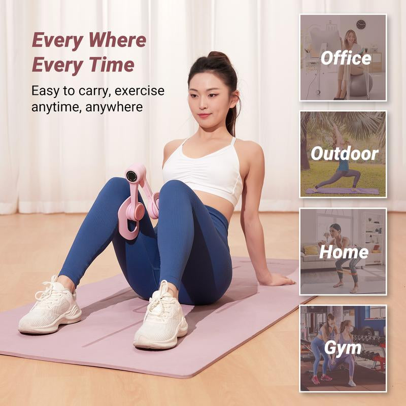 Inner Thigh Trainer for Home Workout – Multi-Purpose Leg, Arm & Core Exercise Equipment with Optional Smart Counter