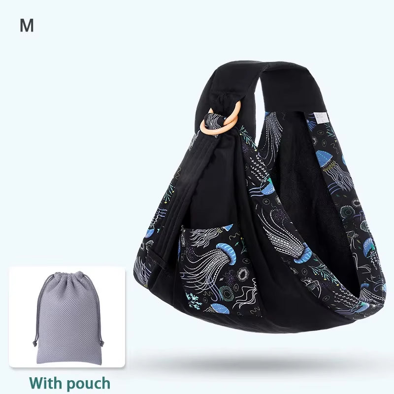 Baby Wrap Newborn Sling Dual Use Infant Nursing Cover Carrier Mesh Fabric Breastfeeding Carriers up to 130 Lbs (0-36M)