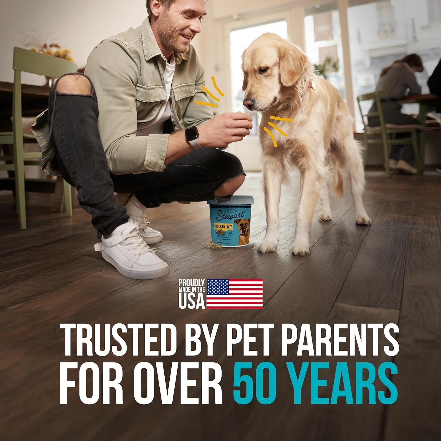 100% Chicken Liver Dog Treats - Freeze Dried, Grain & Gluten Free, High Protein Training Treats or Meal Topper, 1.5 Oz Tub with ~25 Pieces