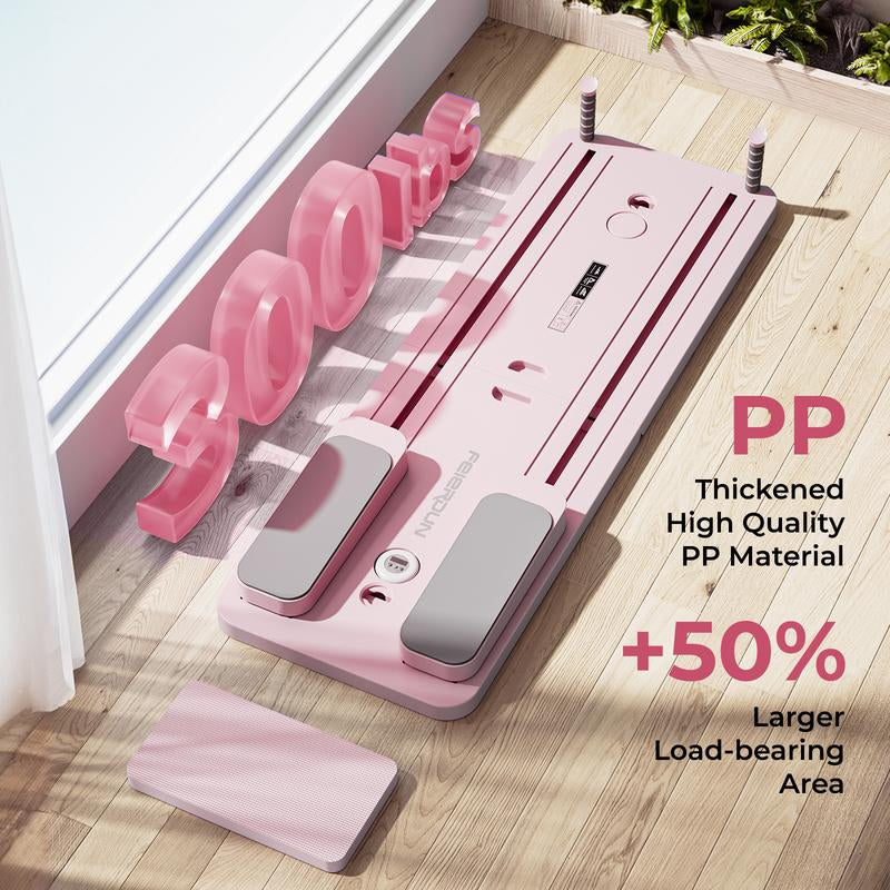 Foldable Pilates Board for Home Gym – Full Body Core & Ab Workout Trainer with Resistance Bands