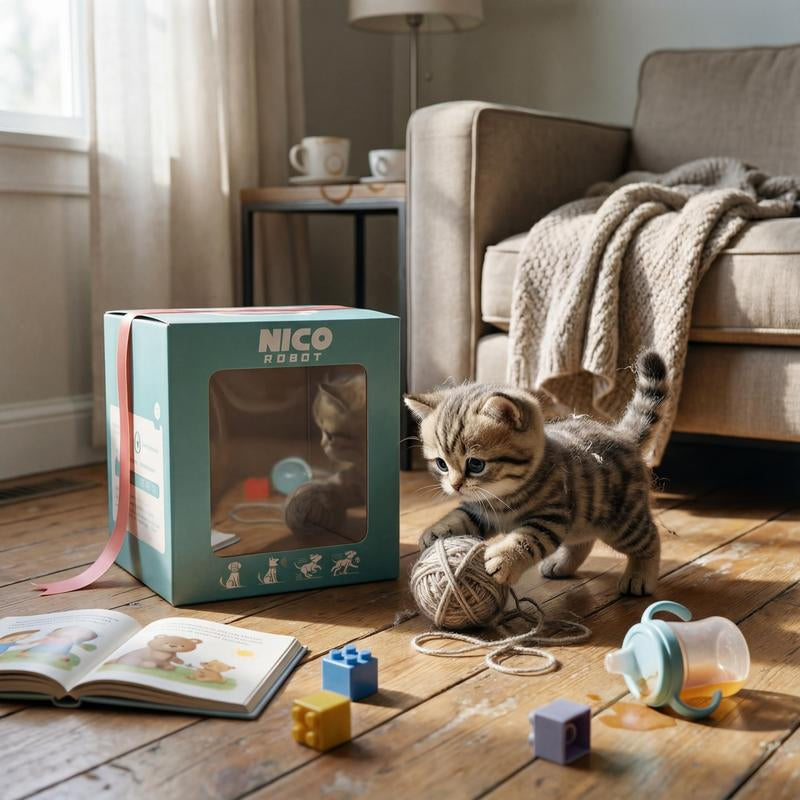 Interactive Robot Kitten, Realistic Plushholiday Haulrobotic Cat Toy That Walks, Wags Tail & Makessounds, Cute Pet Toy Gift for Kids & Adults, Perfectchristmas Present