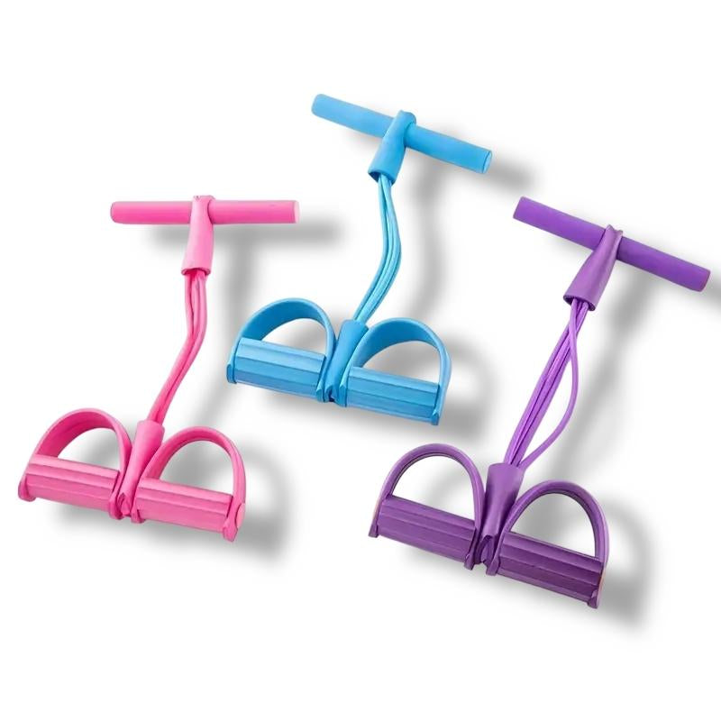 4-Tube Resistance Band for Home Workout – Inner & Outer Thigh Trainer, Glute Sculpting Exercise Band for Strength Training and Fitness